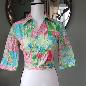 LILY PULITZER wrap top small 4